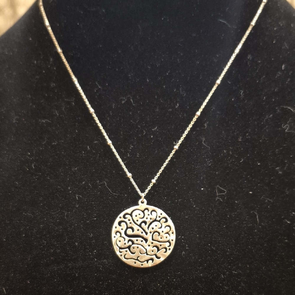 Silpada Sterling Silver Filigree Necklace And Earrings